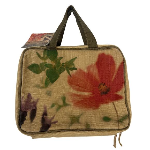 NWT Ecotools Alicia Silverstone 2009 Limited Edition Travel Bag Floral Granola - Picture 2 of 11